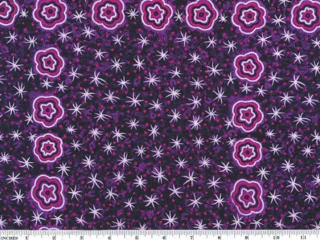 Special Buy - Women Watching Stars purple by Glenys Nagamarra Walker for M&S Textiles Australia
