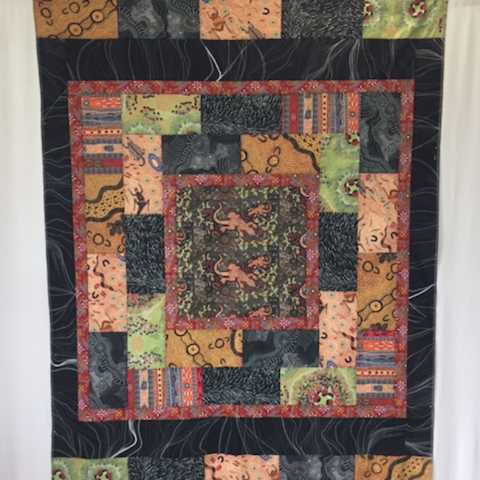 Australian Aboriginal Fabric Showstopper Quilt Kit