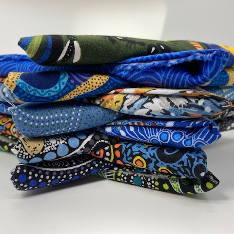 Australian Aboriginal Fabrics Blue 10 Fat Quarter Bundle