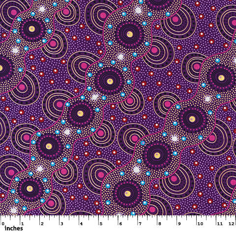 Bush Dreamings of Utopia Purple - Designed by Tanya Price