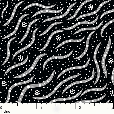 Bush Medicine 2 Black - Designed by Narelle Kitson