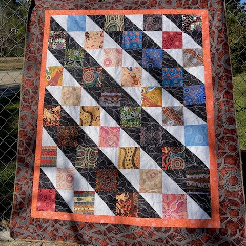 Carefree Quilt kit made from Australian Aboriginal fabrics