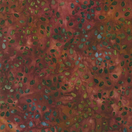 Celebrate Fall - Nutmeg is a reddish rusty brown fabric with little rounded specks of charcoal and taupy dark brown color.