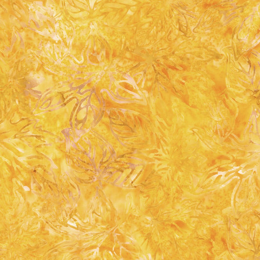 Celebrate Fall - Gold is a warm, soft yellow fabric with leaf outline designs in taupes and tans.  