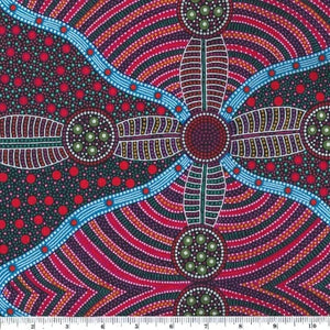 Cross Seeds red - designed by Aboriginal artist Cindy Wallace