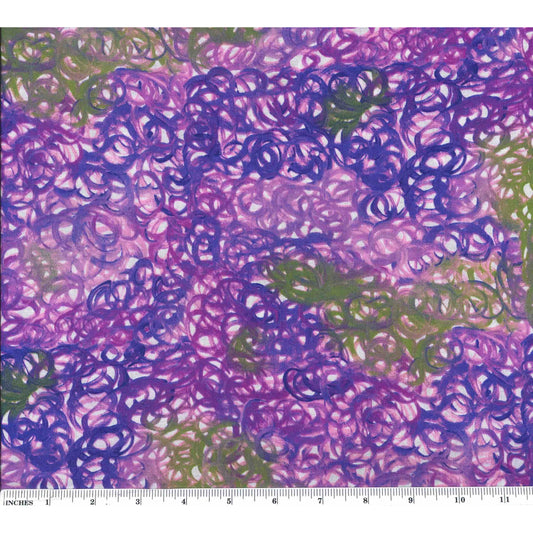 Fallen Leaves Purple Australian fabric designed by Gracie Morton