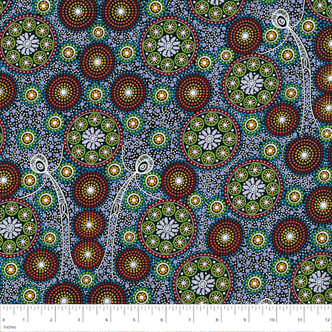 Gathering Bush Tucker Green - Designed by Gloria Doolan