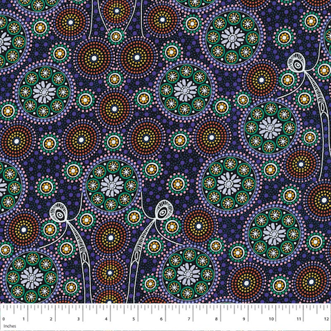 Gathering Bush Tucker Purple - Designed by Gloria Doolan