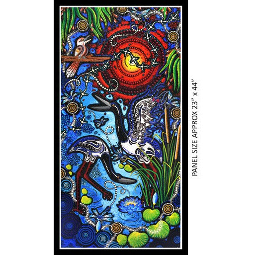 The Kookaburra and Jabiru Panel - Spirit of the Bush by Chern'ee Sutton for Kennard & Kennard