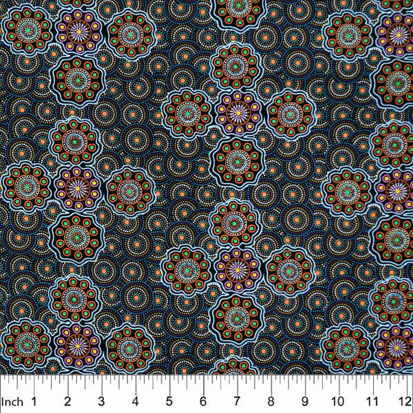 HBO Ladies Collecting Wild Fruits Blue - Designed by Jocelyn Bird