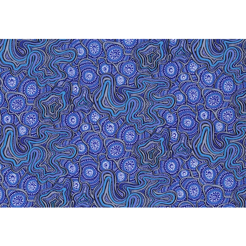 Meteors Purple Australian Aboriginal Fabric by Heather Kennedy