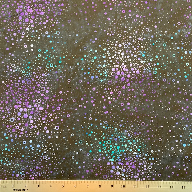 Modern Twist - Midnight Indonesian Hand dyed Batik is a fine example of artistic cotton Batiks in de