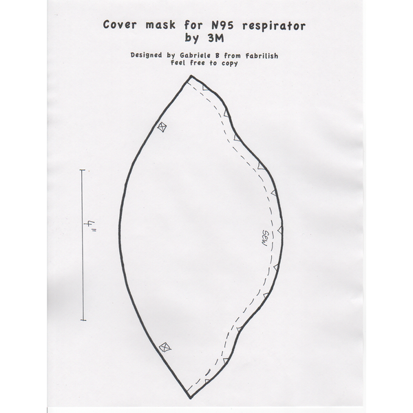 Pattern for Cover Mask for N95 Respirator