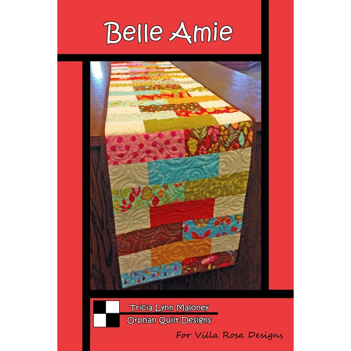 Belle Amie Table Runner Quilt Pattern, designed by Orphan Quilt Designs for Villa Rosa Designs