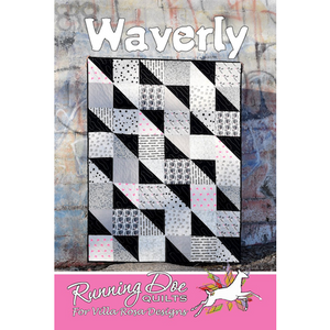 Waverly Quilt Pattern results in a lap size quilt featuring squares and triangles cleverly showing off each other
