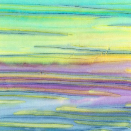 Patina Hand Paints Stripes - Pastel - Indonesian Hand Dyed Batik 100 % fine cotton