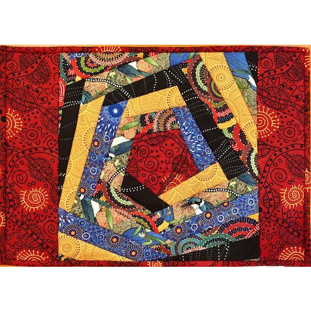 Slightly Wonky Placemats Kit made from Australian Aboriginal fabrics - Quilt as you GO!