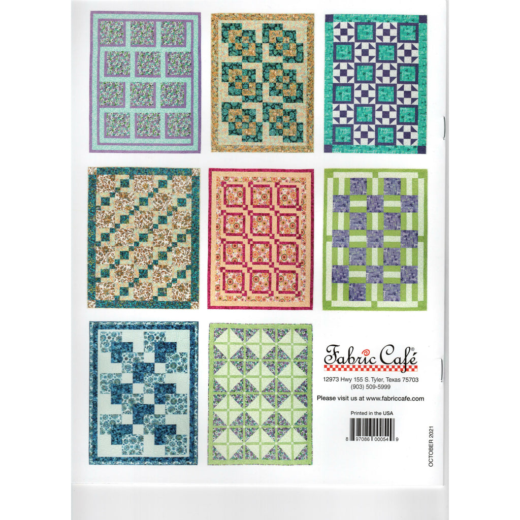  Fabric Cafe 3 Yard Quilts Pattern Book Bundle New 2021
