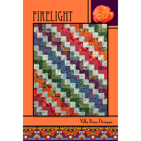 Firelight Quilt Pattern, designed by Pat Fryer for Villa Rosa Designs