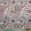 Roaring Forties ecru Australian Aboriginal Fabric by Greg Matthews is a thoughtful design in subtle shades of soft pinks, browns and greens on an ecru background. 