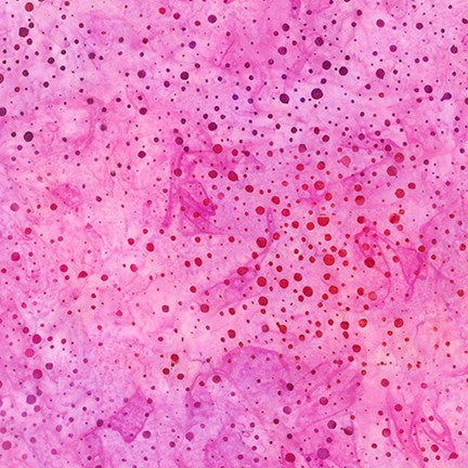 Rose from the Moodscapes line is a fun fabric in pretty shades of pink with darker pink dots .