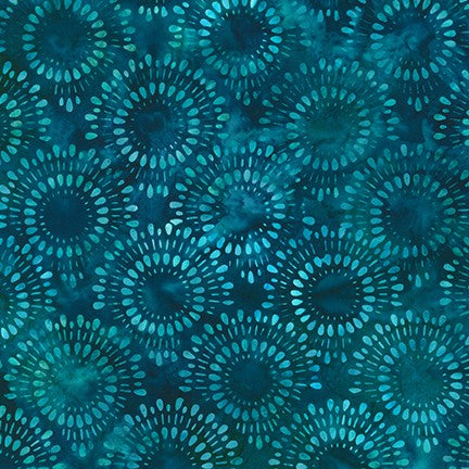 Teal from the Moodscapes Line is a fun fabric in deep shades of teal with stylized flowers.