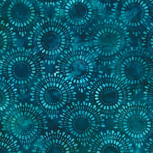 Teal from the Moodscapes Line is a fun fabric in deep shades of teal with stylized flowers.