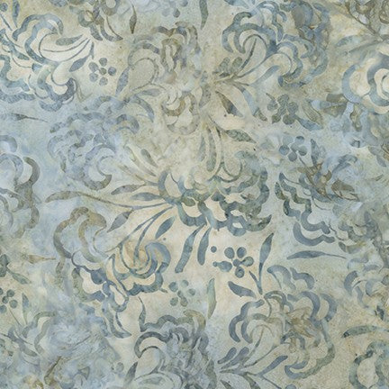 Vintage from the Morning Mist line of fabrics is an elegant fabric in taupes and grays with an overlay of tumbling flowers in darker grays. 