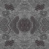 Waterhole Black Australian Aboriginal fabric by Anna Pitjara gives an almost aerial view of Salts Lakes, Waterhole and surrounding country in a neat white design on black background