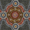 Wild Bush Flowers black Australian Aboriginal fabric- designed by Layla Campbell