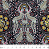 Women Collecting Bush Food Brown Australian Aboriginal fabric by Christine Doolan