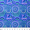 Womens Body Dreaming blue Australian Aboriginal fabric by Cindy Wallace is a celebration of all things women:&nbsp;Dark blue, purple and peppermint&nbsp;circles on a blue background are a delight for the eye.